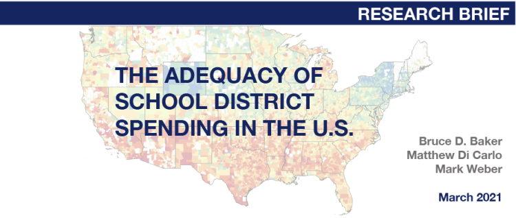The Adequacy and Fairness of School District Spending in the US