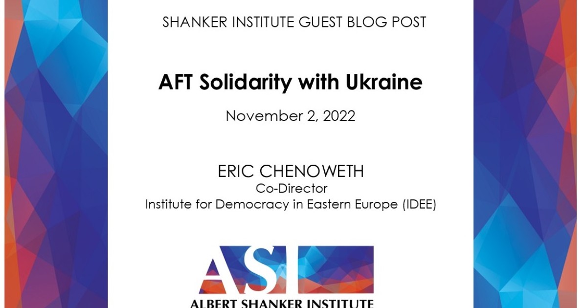 AFT Solidarity with Ukraine | Shanker Institute
